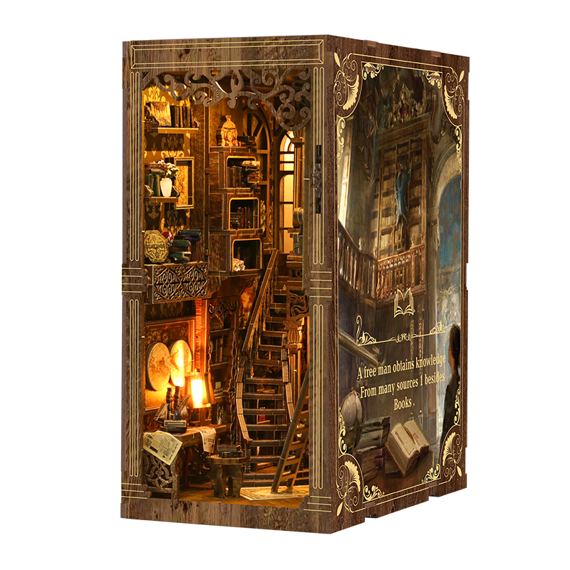 Woodworking Book - Kit DIY Rak Buku Kayu Bentuk