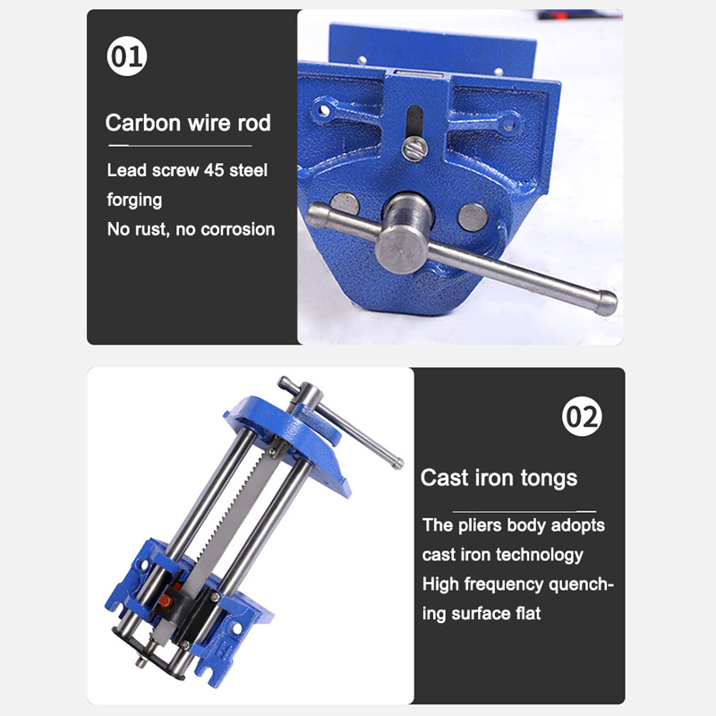 Woodworking Quick Release Vise - Catok Kayu 10,5 Inci, Catok Meja
