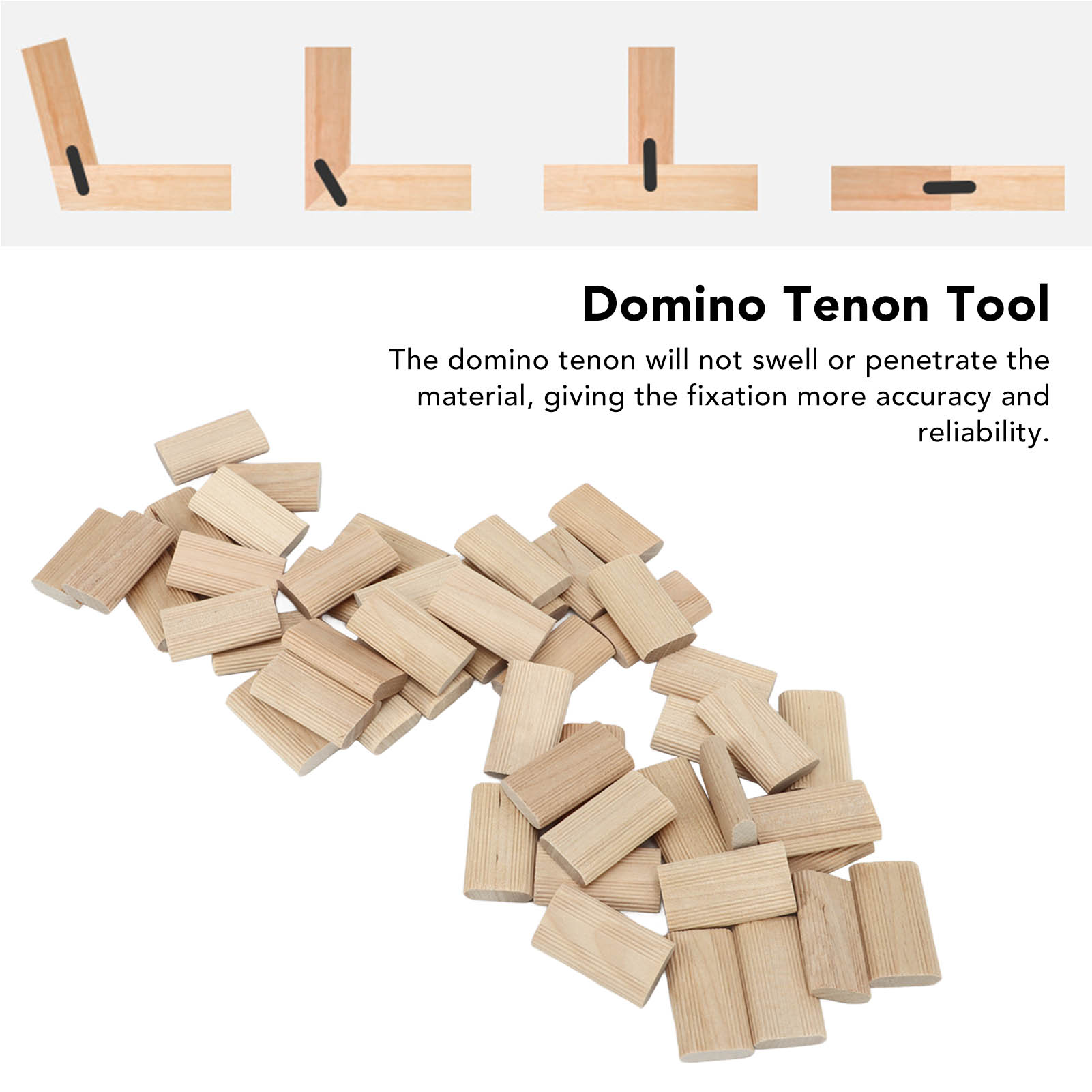 Woodworking Domino - Tenon Domino Kayu Beech 8x40mm, Aksesoris