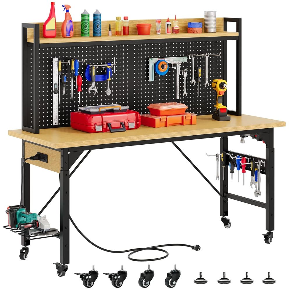 Workbench Woodworking - Meja Kerja Tugas Berat 60 inci