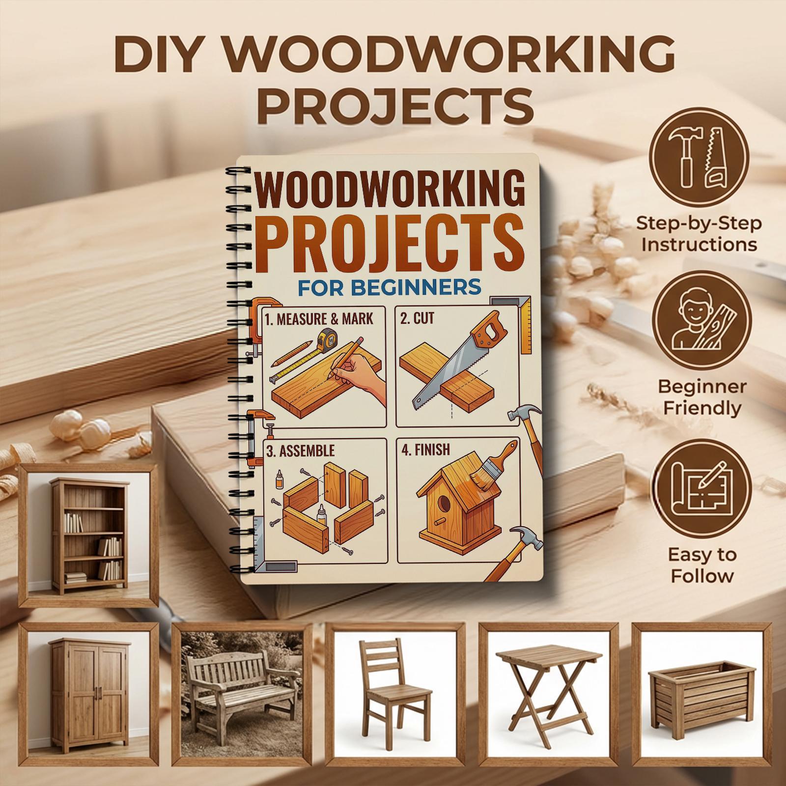 Woodworking Book - Buku Pertukangan Kayu untuk Pemula Proyek