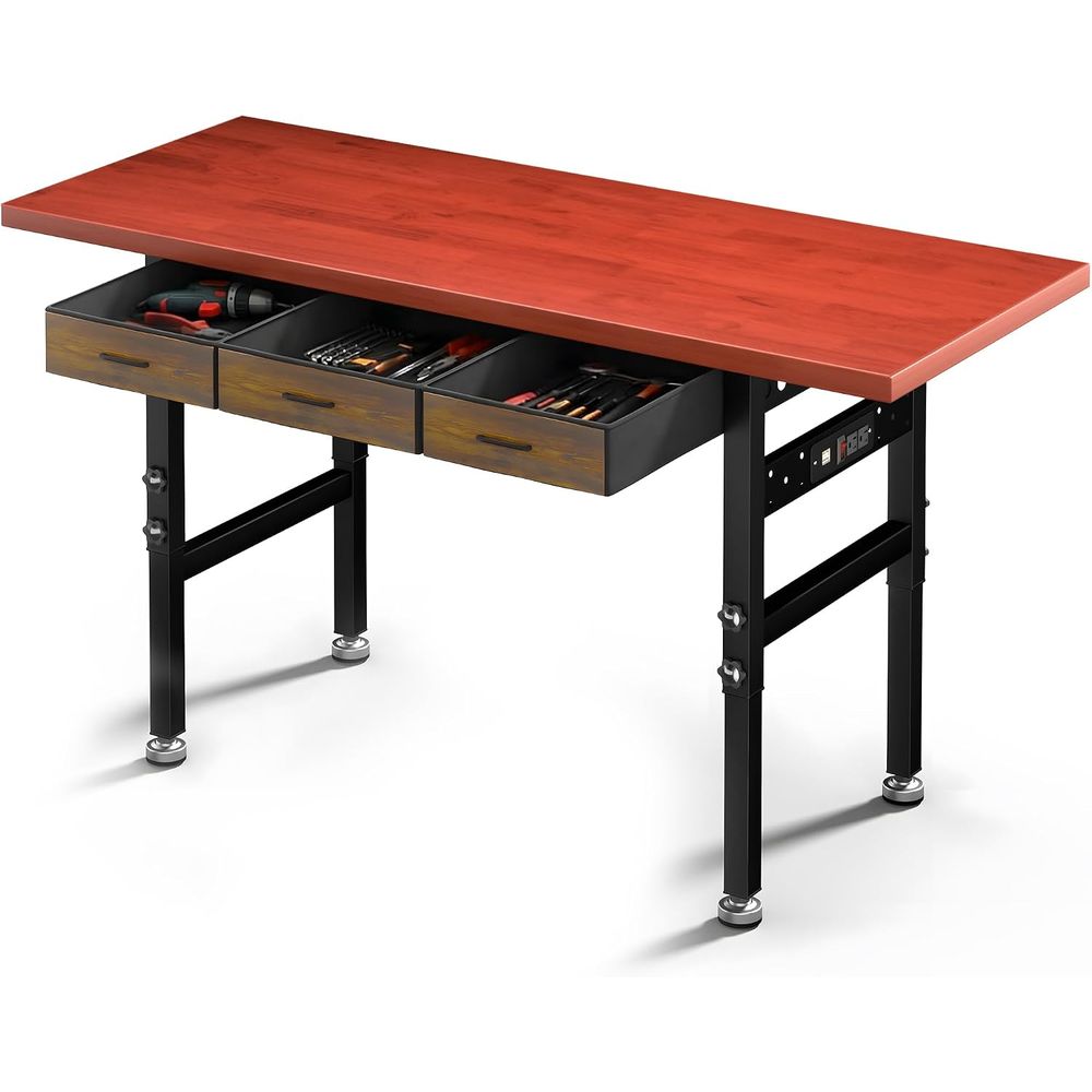 Meja Kerja dengan Tinggi yang  - Workbench Woodworking ulasan dan harga