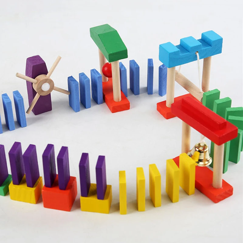 Montessori mainan Domino pelan - Woodworking Domino ulasan dan harga