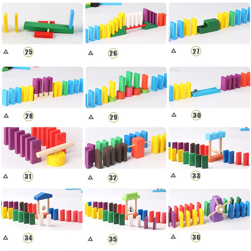 Montessori mainan Domino pelan - Woodworking Domino ulasan dan harga