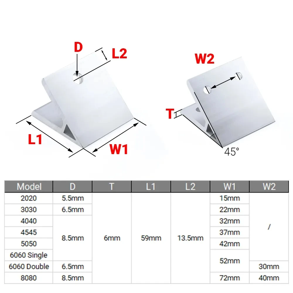 4 Buah Braket Sudut Sudut 45 D - Woodworking Joint ulasan dan harga