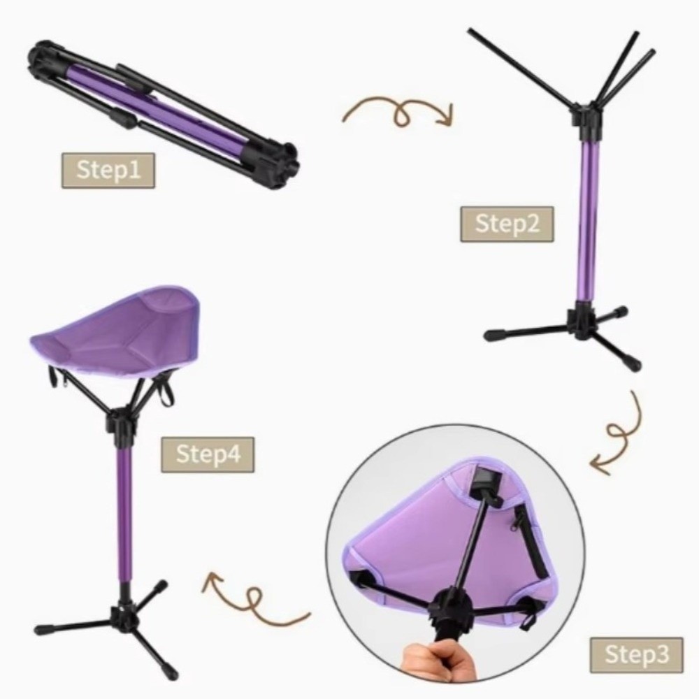 Kursi Lipat Tripod dari Alumin - Woodworking Outdoor Furniture ulasan dan harga