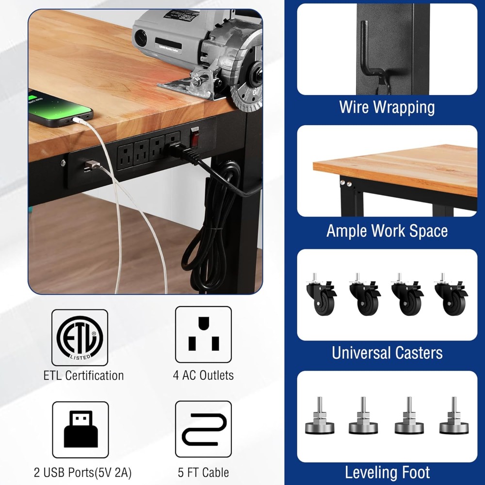 Meja Kerja Garasi, Meja Kerja  - Workbench Woodworking ulasan dan harga