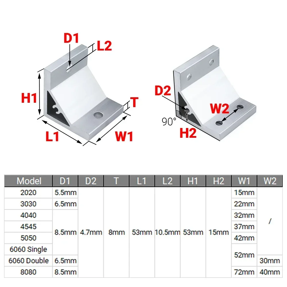 4 Buah Braket Sudut Sudut 90 D - Woodworking Joint ulasan dan harga