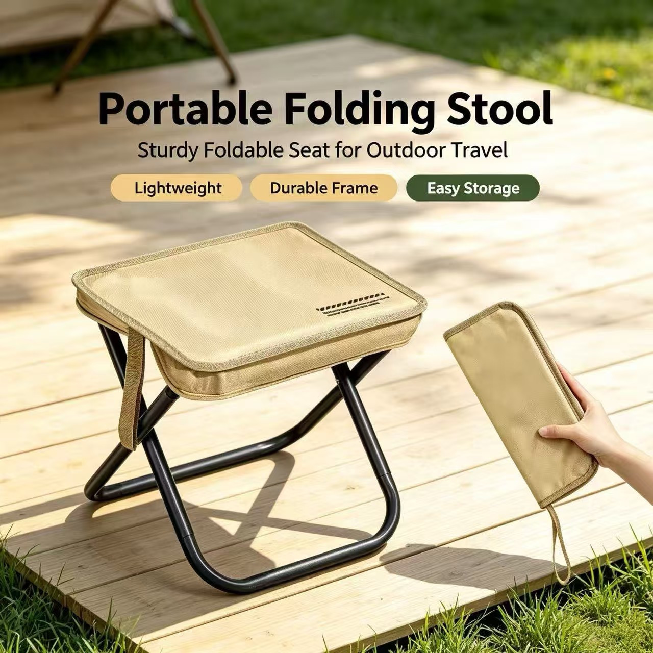 Magza Bangku Lipat Portabel Ul - Woodworking Outdoor Furniture ulasan dan harga