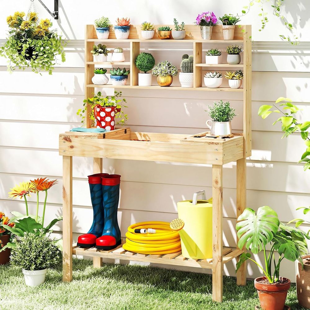 Meja Kerja Taman Kayu 60”, Mej - Workbench Woodworking ulasan dan harga