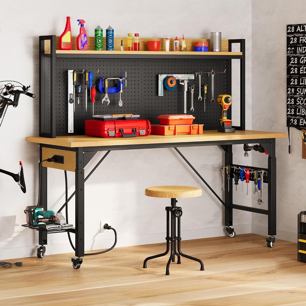 Meja Kerja Tugas Berat 60 inci - Workbench Woodworking ulasan dan harga