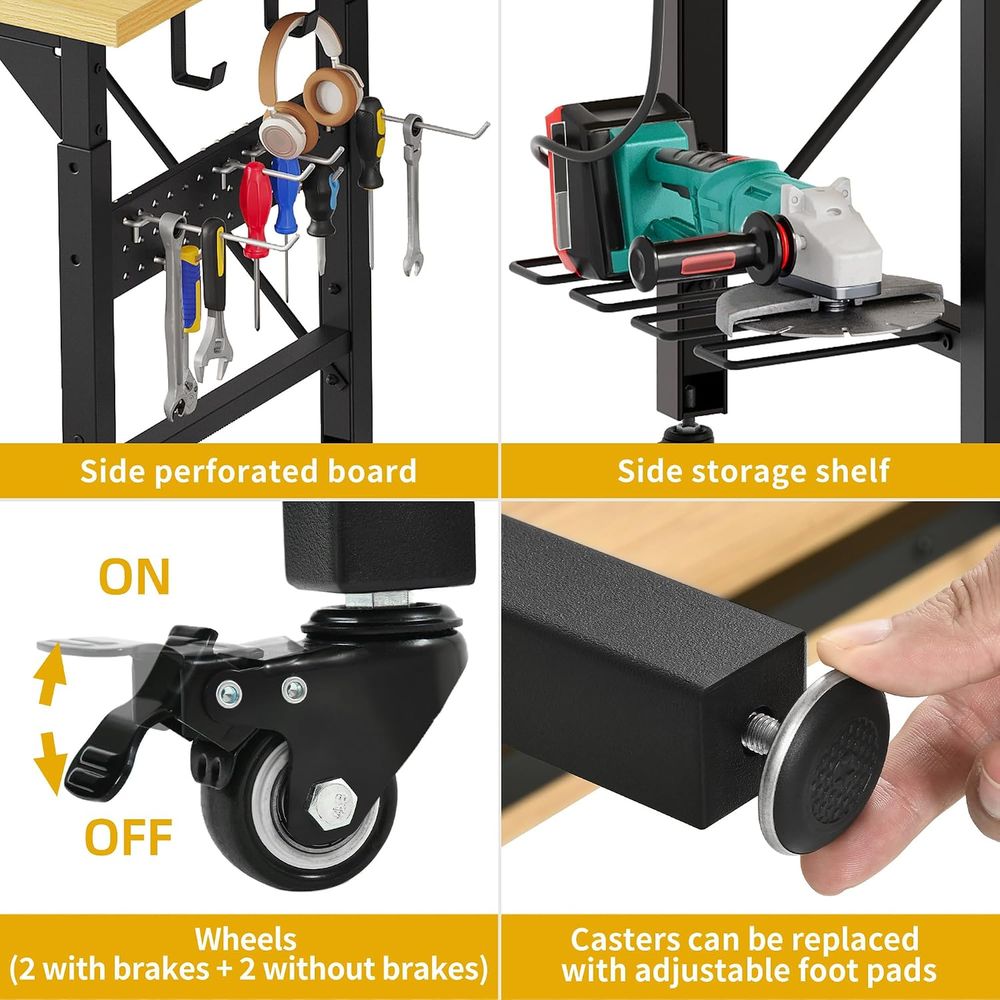 Meja Kerja Tugas Berat 60 inci - Workbench Woodworking ulasan dan harga